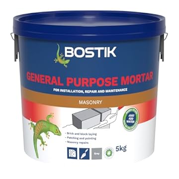 Bostik Cementone General Purpose Mortar 5kg - Ready Mixed Mortar, Just Add Water - for Interior & Exterior Repairs