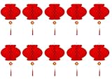 10pcs 12in/10in Red Chinese New Year Decorations 2024 Chinese Japanese Paper Lanterns Spring Festival Happy Long Dragon Year for Restauran Home Outdoors Decoration
