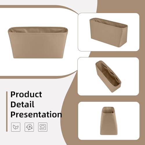 Image of DGAZ Purse Organizer Insert Fits Neverfullbag Mini /PM /MM /GM,Silk Bag Organizer,Luxury Handbag & Tote Shaper(Chai,BB)