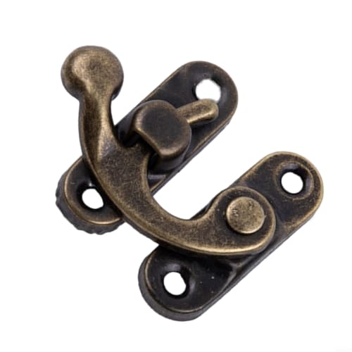 Image of 30 Pieces Antique Bronze Iron Padlock Hasp Hook Lock Set For Mini Jewelry Wooden Box With Screws(Bronze)