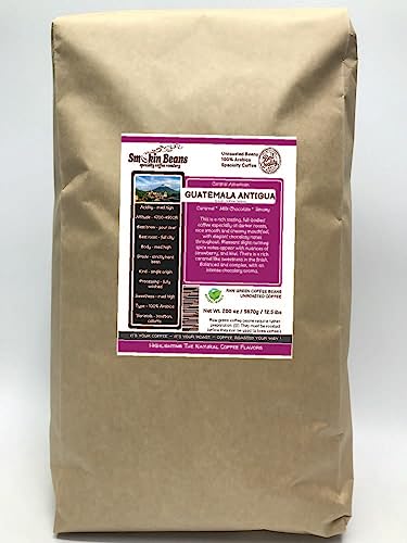 12.5-Pound Guatemala Antigua (Unroasted Green Coffee Beans) Premium Arabica Beans Central America Fresh Current-Crop Beans For Home Coffee Roasters, Specialty-Grade Coffee Beans Good Long-Term Storage #TOP20