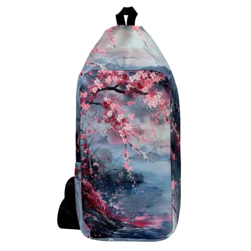 Sac à dos à bandoulière cerisier Lakeside petit sac de poitrine homme femme multicolore