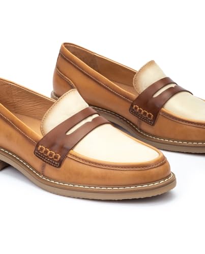 Image of PIKOLINOS Aldaya W8J-3541 Women's Loafers - Premium Calfskin Leather Slip-On - Lightweight Comfort, Removable Insole, Medium & Wide Width Ergonomic Everyday Support