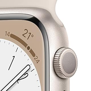 Apple Watch Series 8 (GPS, 41MM) - Starlight Aluminum Case with Starlight Sport Band (Ricondizionato)