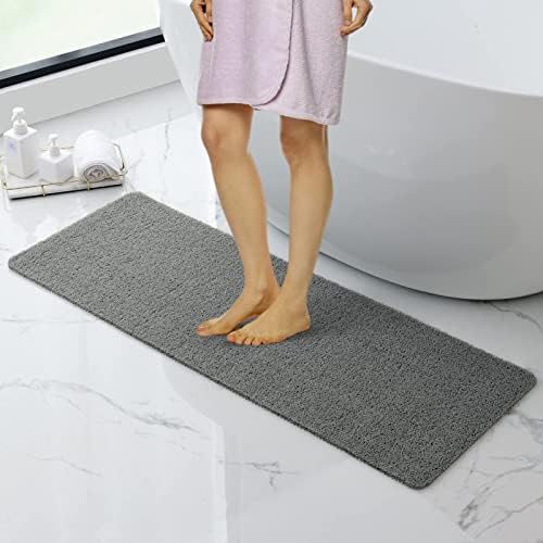 Idyfodol Diatomite Stone Bath Mat 40×60 cm - Super Absorbent Quick Dry Easy to Clean Non Slip Versatile Mat for Bathroom, Kitchen, and More (Grey)