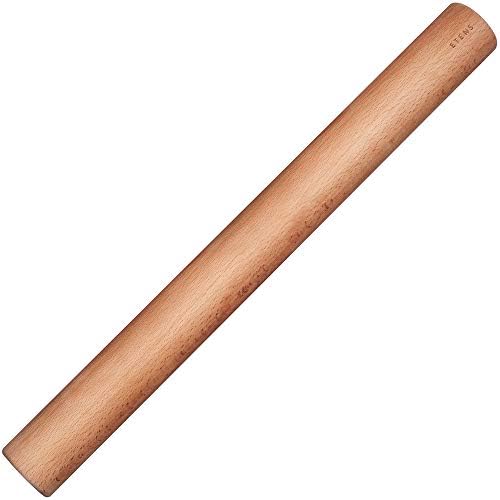 Etens Rolling Pin 18 Inch, Professional Dowel Wood Rolling Pins for Baking Pasta Pizza Pie and Cookie, Wooden Dough Roller Pin – Baking Supplies Tools (Straight Style, Large 1.75 Inch Diameter)