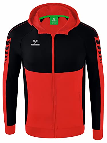 Erima Six Wings Training Jacket, Red/Black, 116