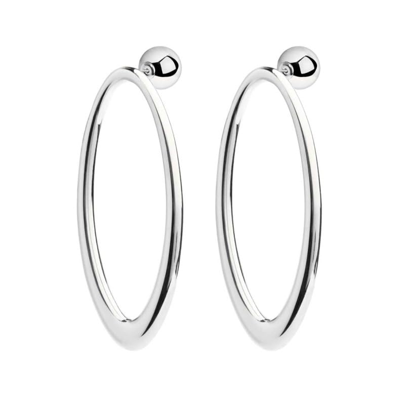 Boucles d'oreilles Marlù 33OR0098 bague ovale en acier argenté pour femme
