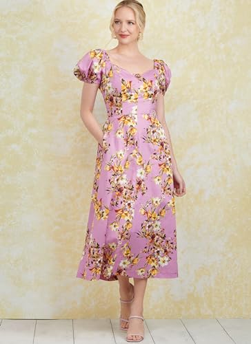 SIMPLICITY Sewing Pattern SS9918D5 Misses' Dress with Sleeve and Length Variations D5 (4-6-8-10-12), Multicoloured - Image 4