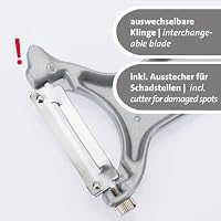 Westmark Gemüse- und Spargelschäler, Quick, Gebogene Edelstahl-Klinge, Aluminium-Beschichtung, 60952270, 12.8 x 7.7 x 1.5 cm – Ansicht 5