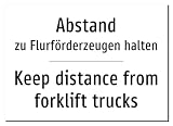 56259-DEEN-T-13 | Abstand zu Flurförderzeugen Schild Deutsch Englisch