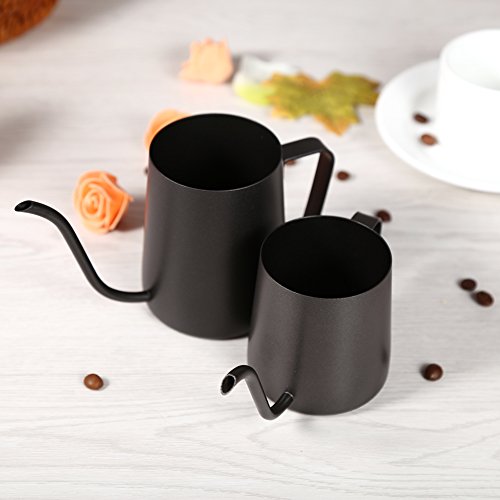 Image of Stainless Steel Gooseneck Kettle for Pour Over Coffee Precision Pouring Coffee Kettle with Narrow Spout 250ml & 350ml Options
