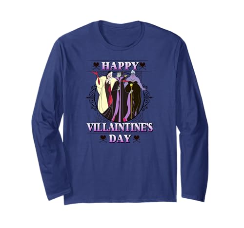 T-shirt manche longue Disney Villains Valentines Villaintines en coton