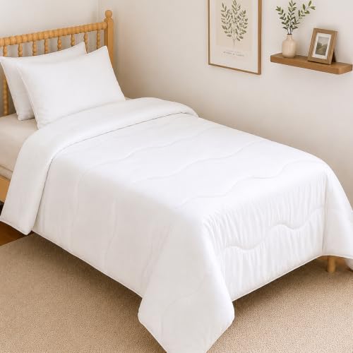 Image of MEELUS Lightweight Comforter Cooling White, All Season Duvet Insert