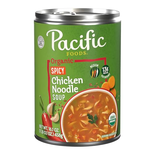 Image of Pacific Foods Organic Spicy Chicken Noodle Soup, 16.1 oz Can