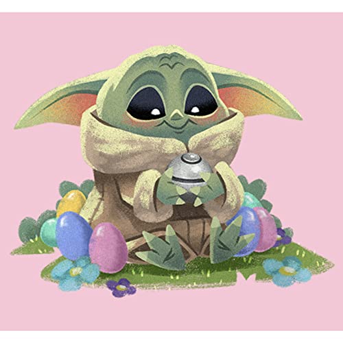 Fifth Sun Star Wars: Mandalorian Grogu Easter Eggs Girls Short Sleeve Tee Shirt2