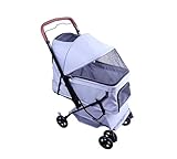 FOURPAW Reversible Pet Stroller (4 Wheels for Cats and Dogs) for Small and Medium Pets up to 33 lbs.Gray