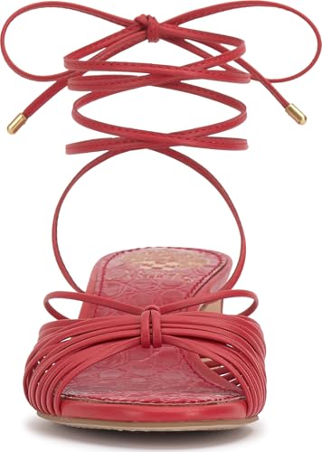 Image of Vince Camuto Lory Ankle Wrap Kitten Heel Sandals | Party Sandals