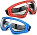Surper 2 Pack Protective Goggles/Safety Glasses/Motorcycle Eyewear with Bandanas - Compatible with Nerf Game Battle for Kids (Red&Blue)