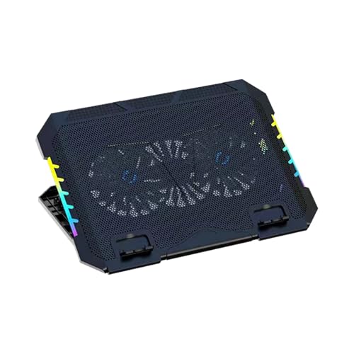 Refrigerador para laptop gaming con 2 ventiladores y LED miniatura 1