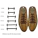 No Tie Shoe Laces for Men Leather Shoes Silicone Elastic Waxed Thin Oxford Round Dress Shoes Shoelaces 12 Pcs (brown)