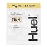 Huel Diet Powder Vanilla Flavour, Complete Weight Loss Meal Replacement Shake, 200 Calories per Serving, 20g Vegan Protein, High Fibre, Low Fat, With 26 Vitamins & Minerals, Low Calorie Protein Powder