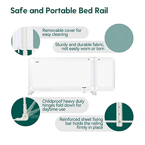 Babelio Toddler Bed Rails, 39"-51" Extendable Baby Bed Guard Rail For Twin/Queen/Full/King Size Bed, Bed Side Rail For Toddlers, Kids & Elderly Adults, 22.5" Tall Bed Bumper #TOP2
