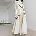 Women Beige Jacket + Skirt Set Fashion Set Slimming New Suit Lapel Autumn/Winter 2-Piece Set Beige XL