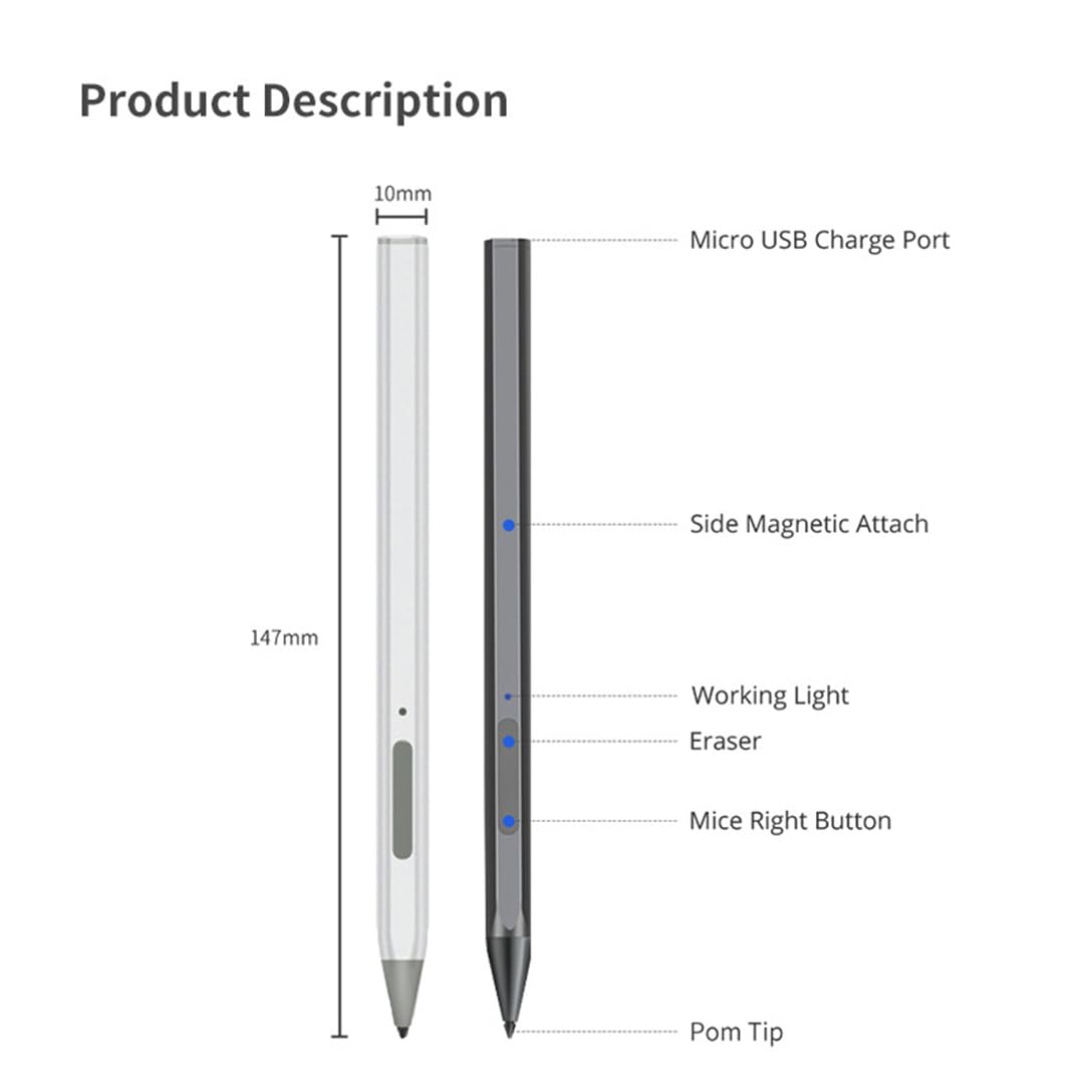 para Lenovo Tab P11 Pro TB J706F Lenovo Tab P11 Pro TB-J706F Tablet Pen Lápiz táctil Recargable para Lenovo Xiaoxin Pad Pro 11.5" TB-J706F Lápiz táctil de presión de Entrada (Negro)