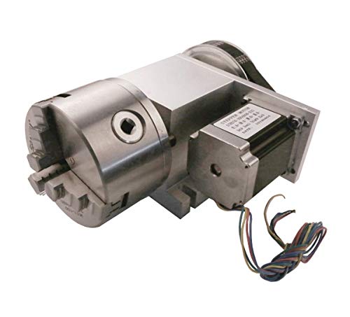 Hollow Shaft 4th Axis Router Rotational A Axis ?100mm 3 Jaw Chuck 6:1 Reducing Ratio CNC Engraving Machine