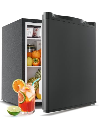 Image of Feelfunn Mini Fridge with Freezer, 1.7 Cu.Ft Small Refrigerator, Black