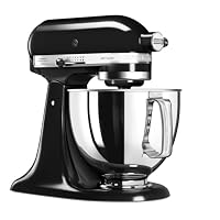 KitchenAid Küchenmaschine - Artisan - Kippbarem Food Processor - Teigknetmaschine mit 3 Zubehör und Schüssel aus Edelstahl - 4.8 L - Onyx schwarz – Ansicht 2