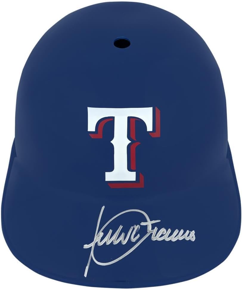 Julio Franco Signed Texas Rangers Souvenir Replica Batting Helmet - Autographed MLB Helmets