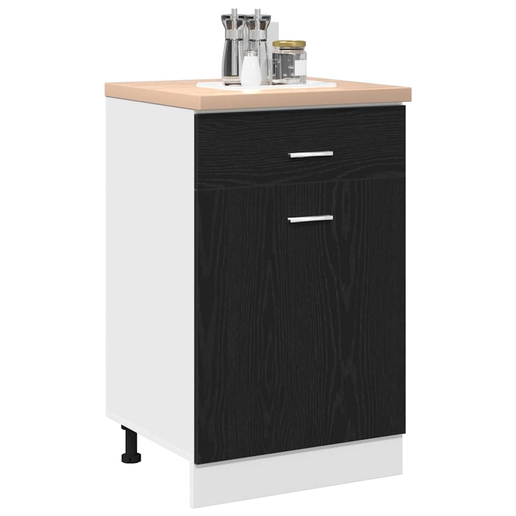 vidaXL Armoire Suspendue Chêne Noir 50 x 46 x 81,5 cm