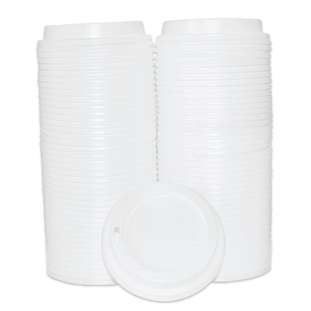 Hot Paper Cup Lids | 1000 Count | Dome Lids Hot for Beverages (12-24oz, White)