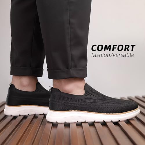Image of Men's Walking Boat Shoes Slip On Casual Loafers Non Slip Comfortable Lightweight Work Driving Shoes