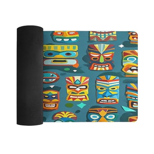Alfombrilla Grande para Escritorio con Diseño Tiki miniatura 3