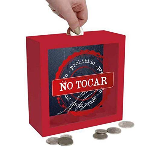 ALEX BOG Money Bank Madera,no Tocar.Prohibido 1 Huchas Decorativas Muebles Pegatinas Decoración del hogar Unisex Adulto, Multicolor (Multicolor), única