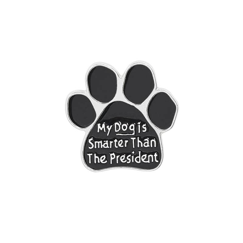 Image of My Dog Is Smarter Than The President Brooch Artist Shiny Jewelry Art Student Graduation Souvenir Gift Brooch Drip Oil Painted Enamel Pin Suitable