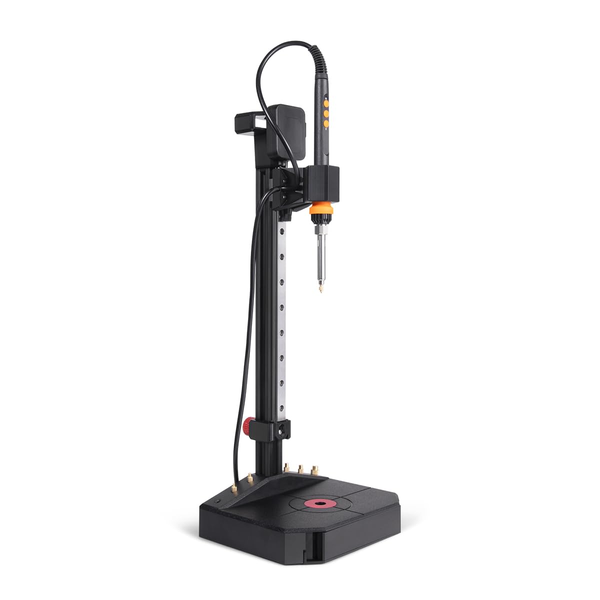Máquina de prensado de calor vertical, prensa termoestable con soldador de 90 W, punta Heatset M2-M8, insertos de rosca de latón 30 M3 para piezas de impresión 3D, kit de prensa de inserción