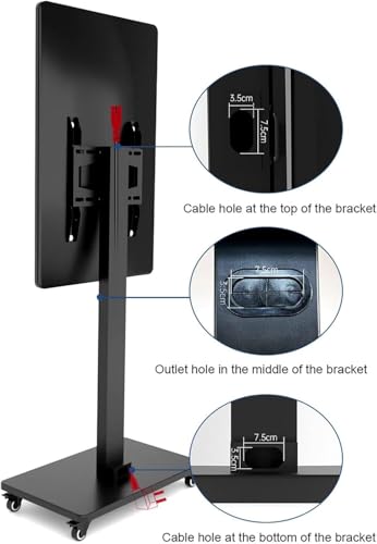 Soporte Móvil para TV de 32 a 65 Pulgadas con Ruedas y Rotación 360° miniatura 4