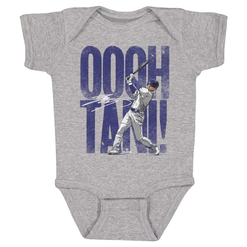 500 LEVEL Shohei Ohtani Baby Infant One Piece Bodysuit (6M, Heather Gray) - Shohei Ohtani Ooohtani WHT