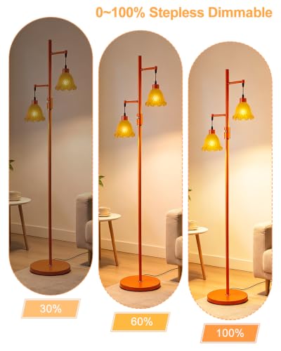 Image of Lightdot Globe Floor Lamp with LED Bulbs Included, Dimmable Floor Lamps,Unique Modern Standing Tall Lamp for Bedroom Living Room /Sofa Beside /Corner Decor-Gold