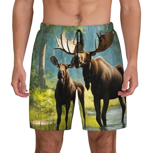 Short de bain pour homme imprimé élan léger pour vos journées ensoleillées et activités plein air