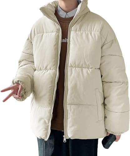 スタンドカラー中綿ダウンコート