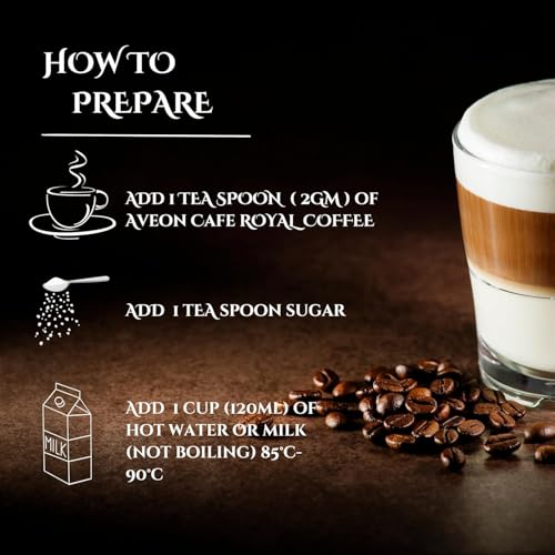 Image of Aveon Cafe Royale Instant Coffee 3 x 50g � Premium Freeze-Dried Blend | Rich Aroma & Smooth Flavor | Quick & Convenient Brew (Pack of 3)