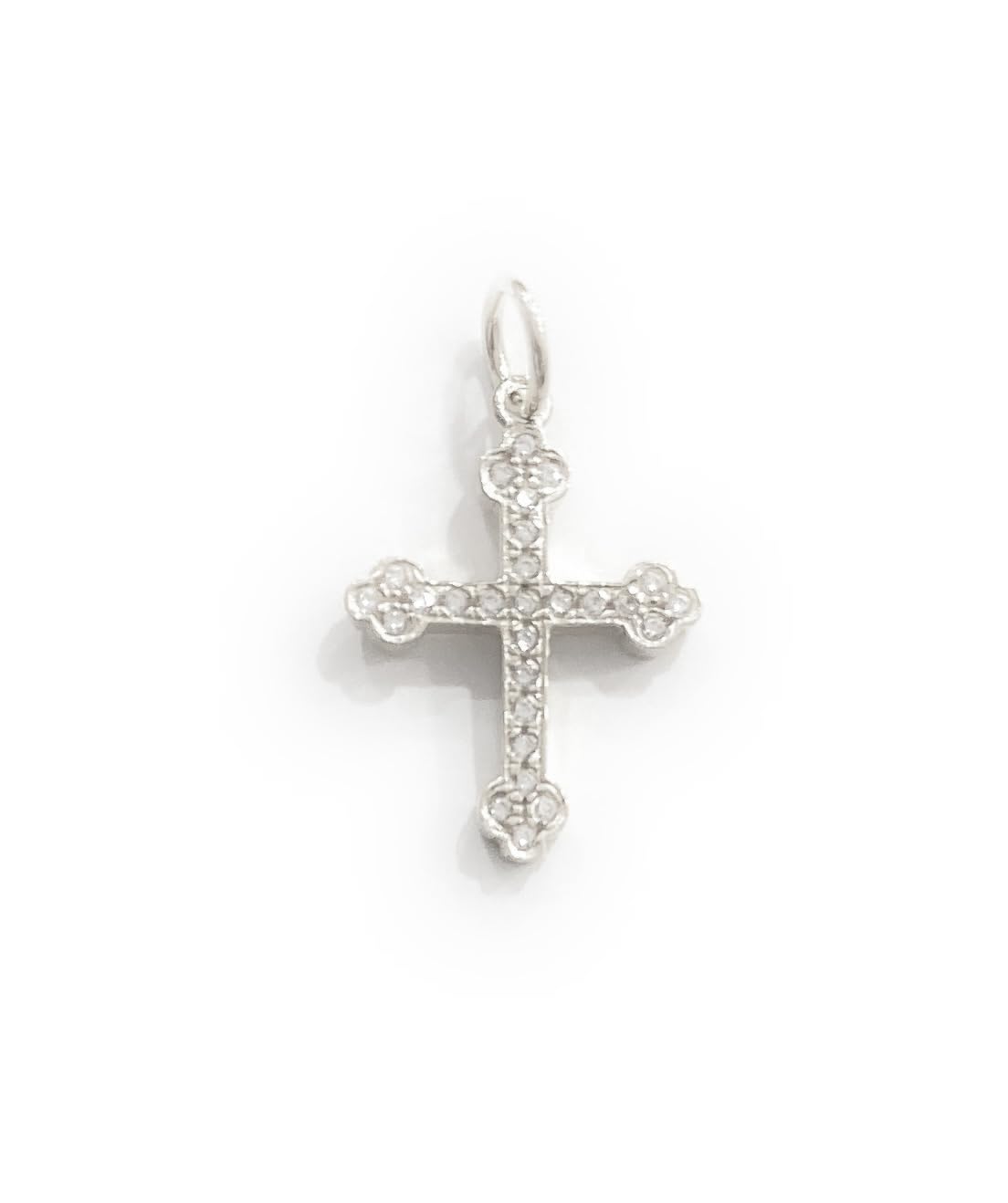 Pendentif Croix Des Asturies En Argent Sterling Plaqué Or 18 Carats Avec Zircons - Dimensions 24x17 Mm