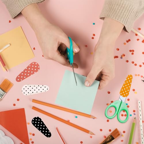 6 peças de capa de tesoura, tesoura, pontos, capa protetora de couro PU, capa de lâmina de tesoura d