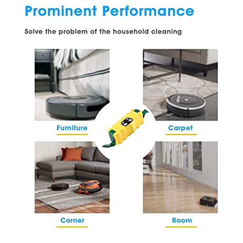 Dosctt 14.4V 4500mAh Ni-MH Aspiradoras de Repuesto Batería para iRobot Roomba 500 600 700 800 Series 530 531 532 535 536 540 550 552 560 570 580 595 620 650 660 760 770 780 790 870