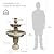 Naturefalls 48" Water Fountain Outdoor - Large Waterfall Fountain Outside, 3-Tiers Cascading, Fiber Reinforced Concrete, Indoor and Outdoor Fountain for Garden, Patio, Backyard, Lawn, Yard Decor